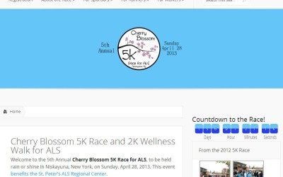 Cherry Blossom 5K Race for ALS website is now live