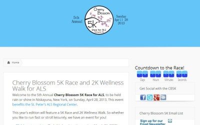 Cherry Blossom 5K Race for ALS website