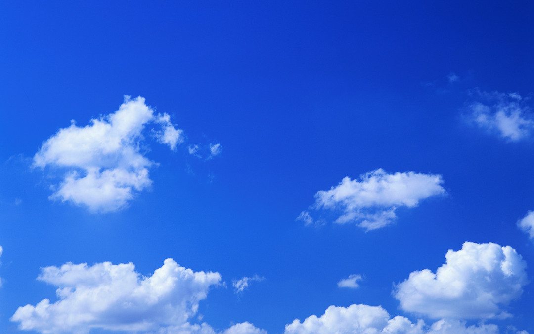 Scattered Cumulus Clouds in a Blue Sky