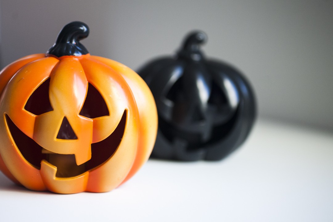 halloween pumpkins orange and black
