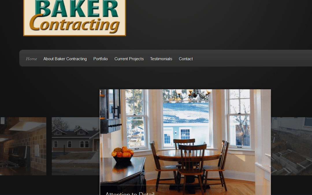 Baker Contracting website screenshot