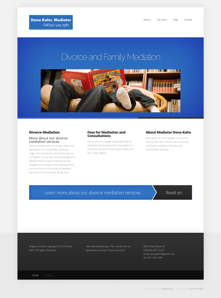 Dona Kahn Mediator website screenshot
