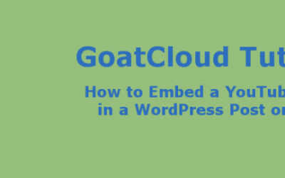 How to embed a YouTube video into a WordPress post or page
