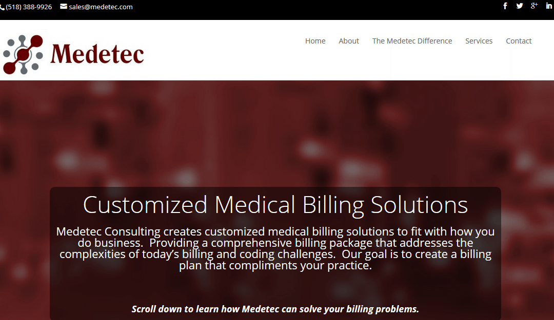 New WordPress website for Medical Billing Company