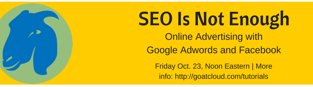 SEO Is Not Enough Oct 23 2015