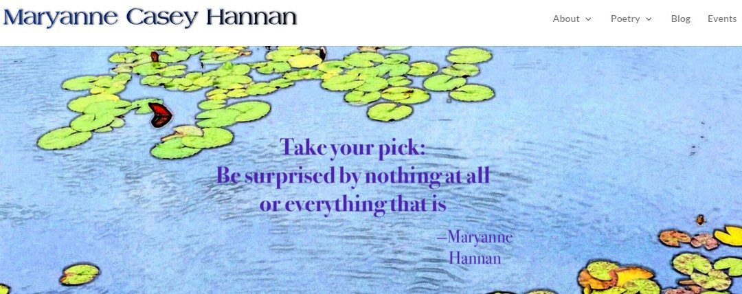 Online presence makeover for poet Maryanne Hannan