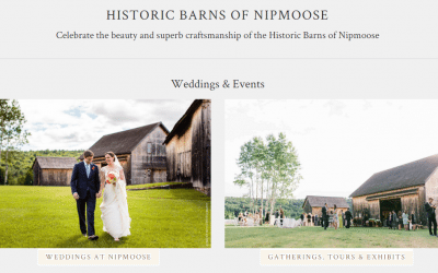 Website revamp for the Historic Barns of Nipmoose