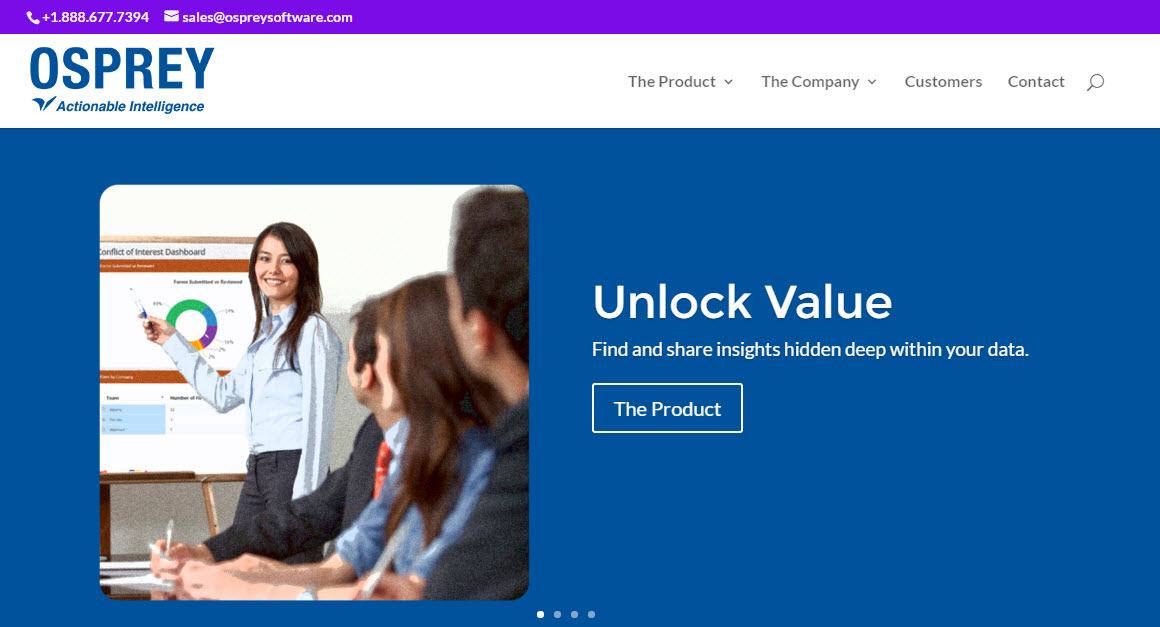 osprey actionable intelligence website screenshot