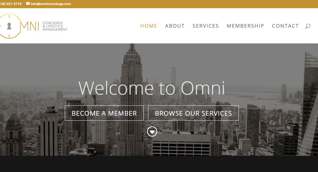 Brand new WordPress website for Omni Concierge LLC