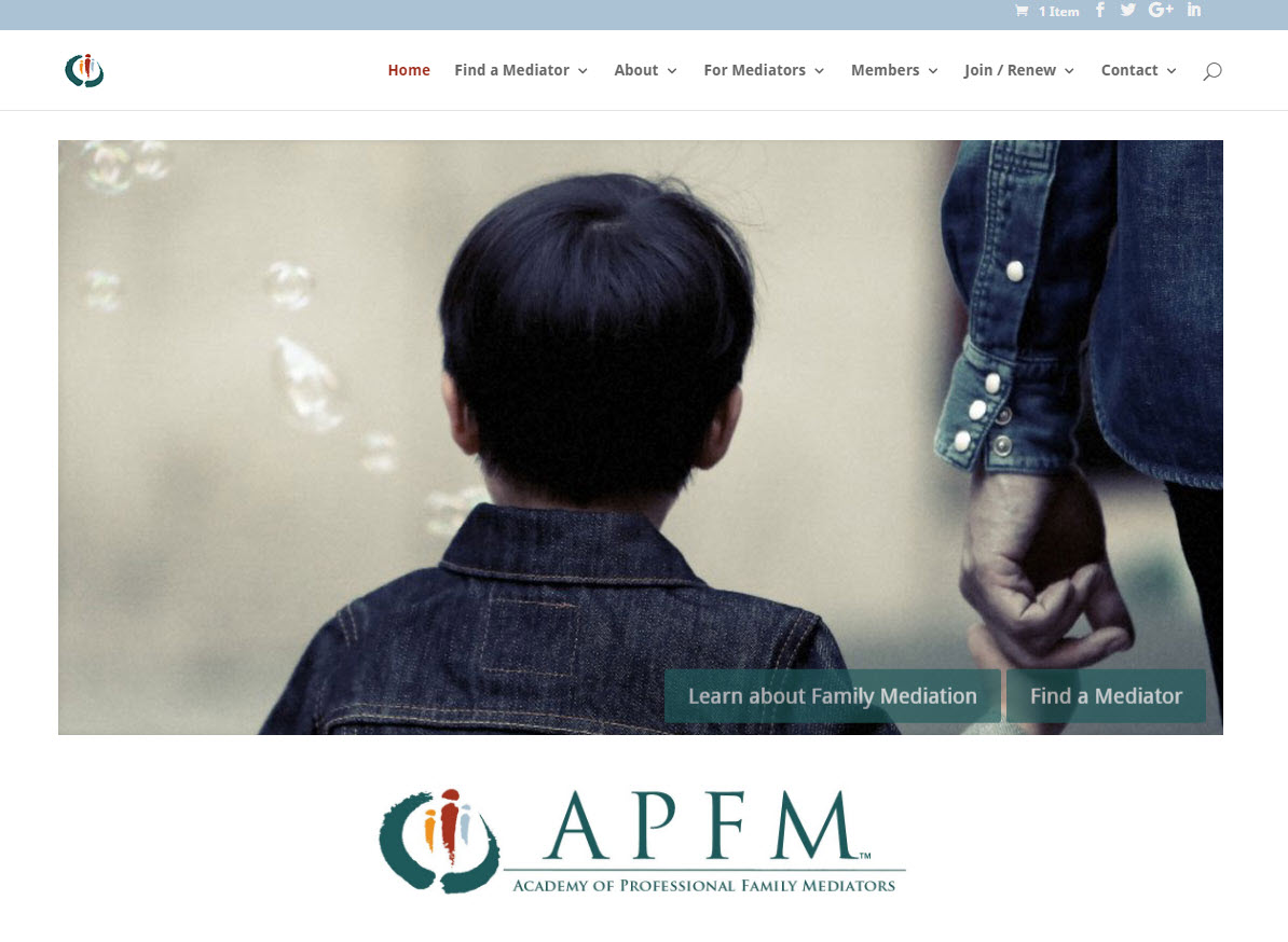 Revamped website for Professional Mediator Association