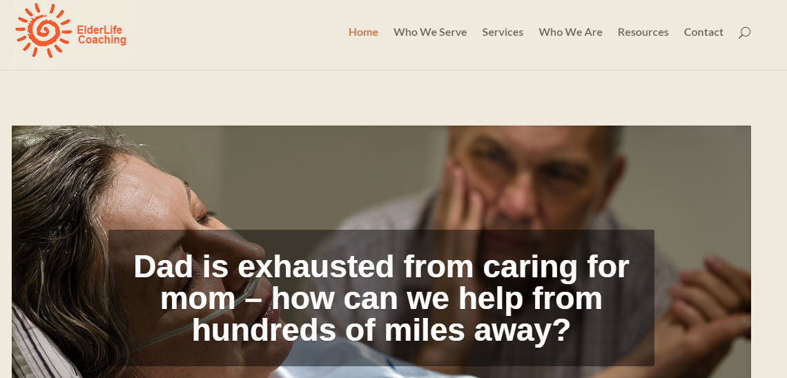 Elder Life Coaching WordPress website