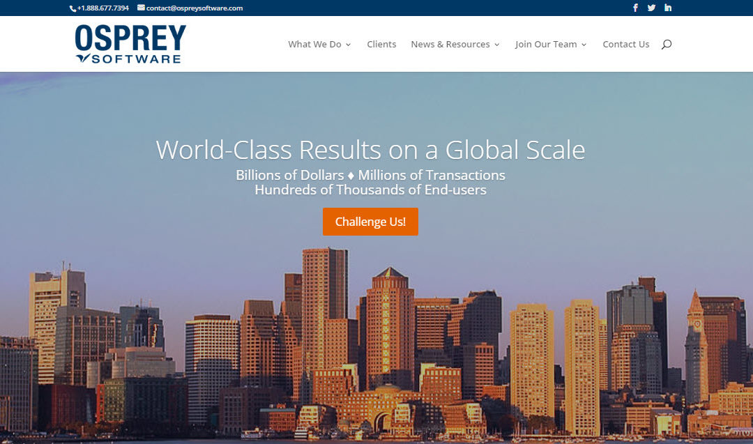 New WordPress Websites for Osprey Software