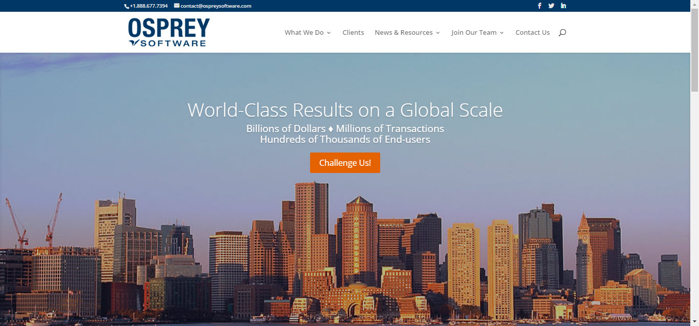 Osprey software screenshot