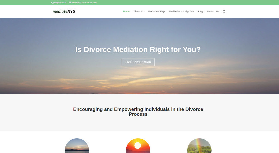New WordPress website for Divorce Mediation Associates of New York