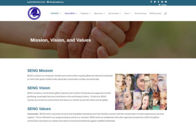 Revamped WordPress website for SENG Non-profit