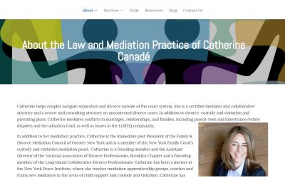 Modern WordPress website for Brooklyn mediator Catherine Canadé