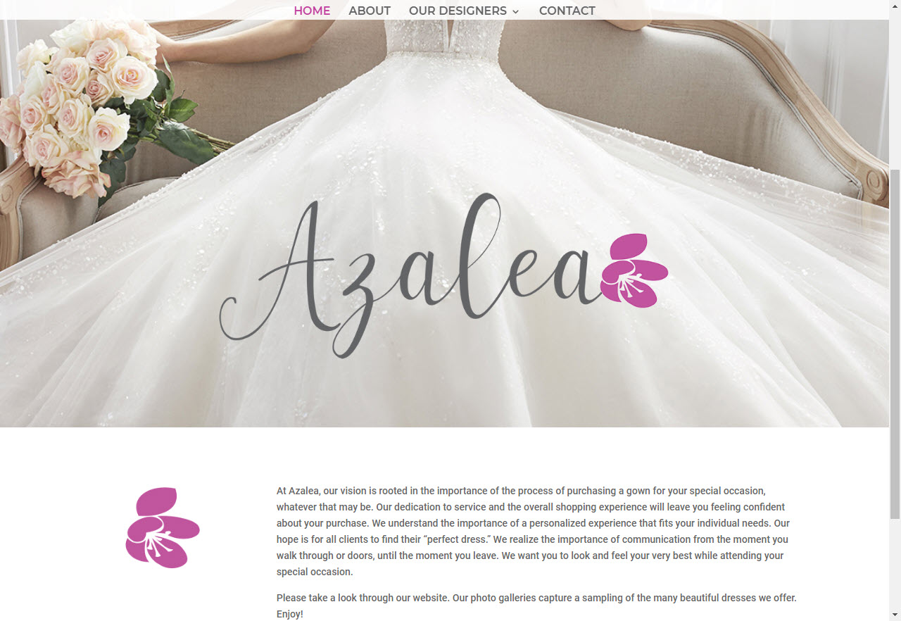 Azalea website screenshot