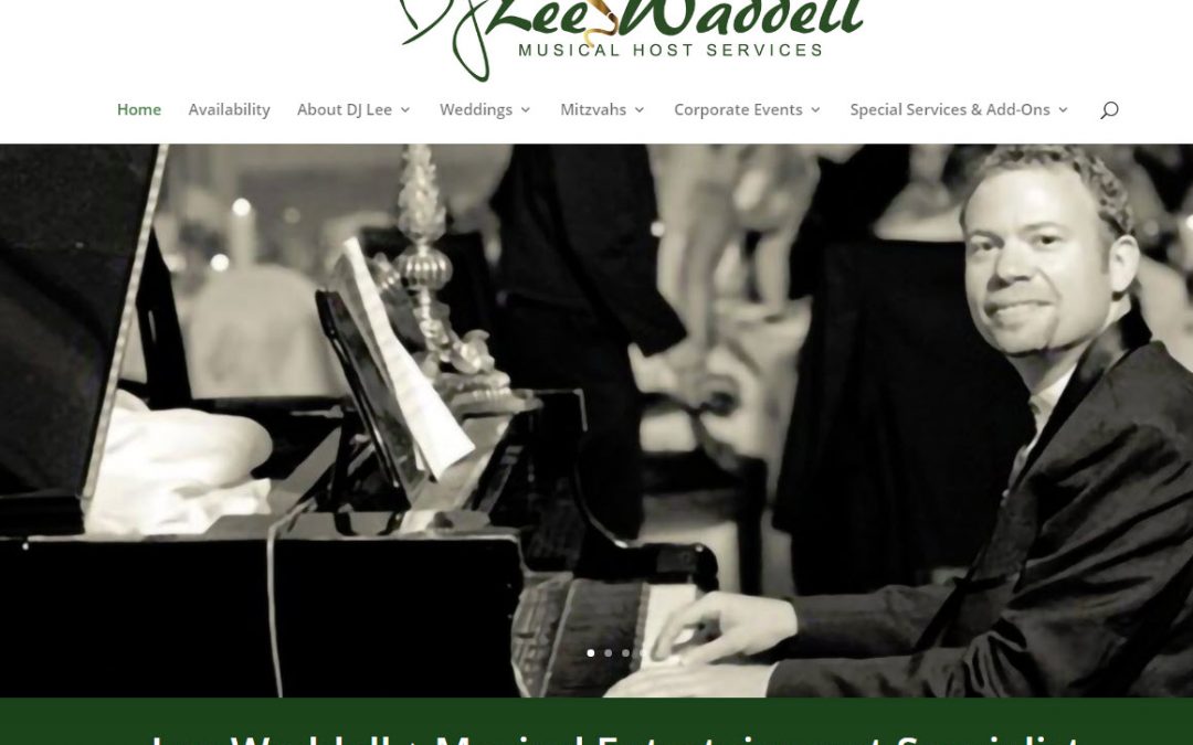 DJ Lee Waddell website screenshot