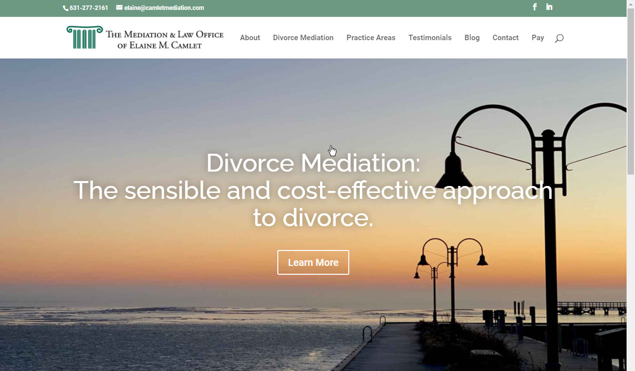 camlet law website screenshot