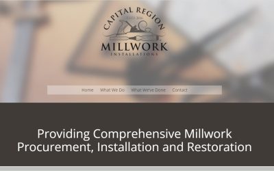 Brand New WordPress website for Capital Region Millwork Installations