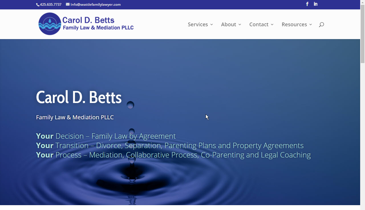 Carol Betts website screenshot