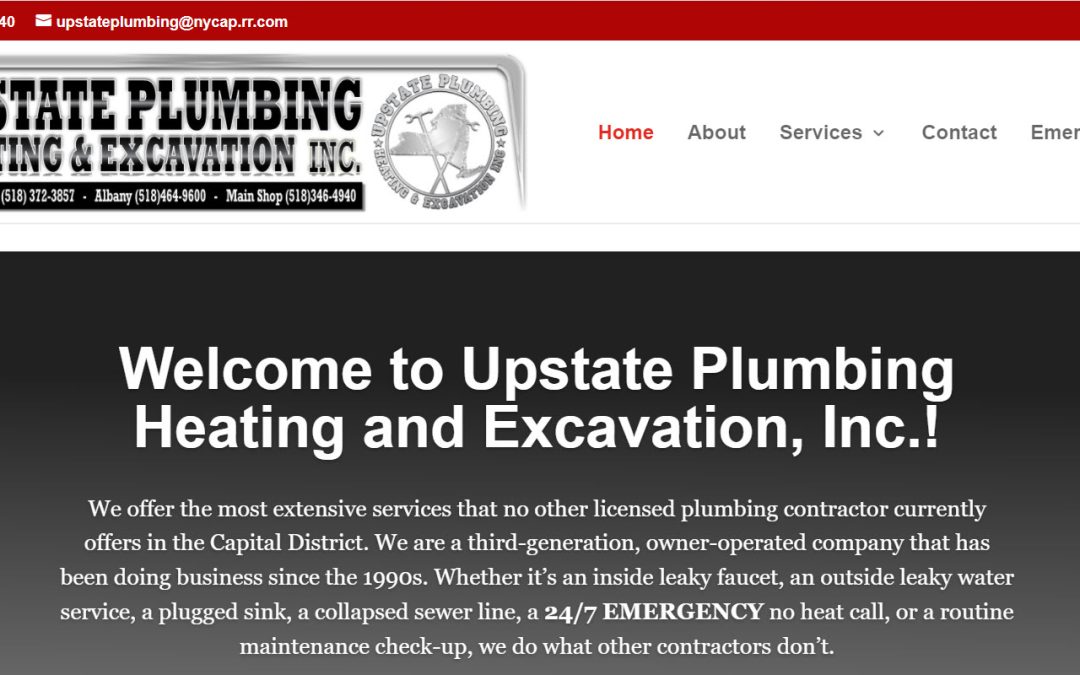 Recovered WordPress website for Upstate Plumbing