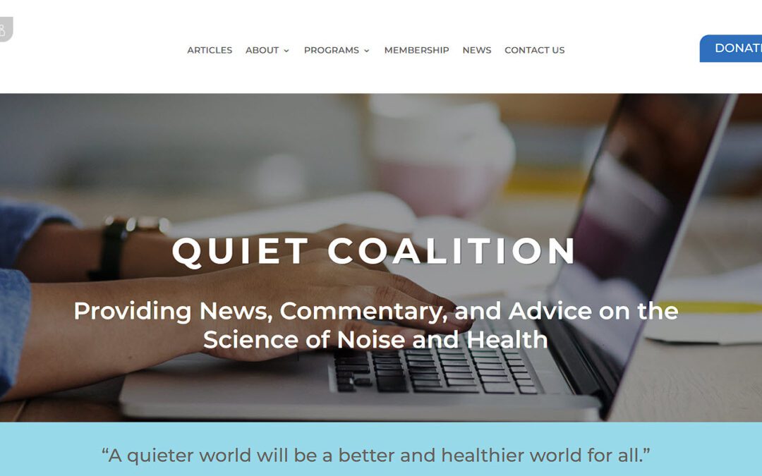 New WordPress Website for Environmental Noise Reduction Non-Profit