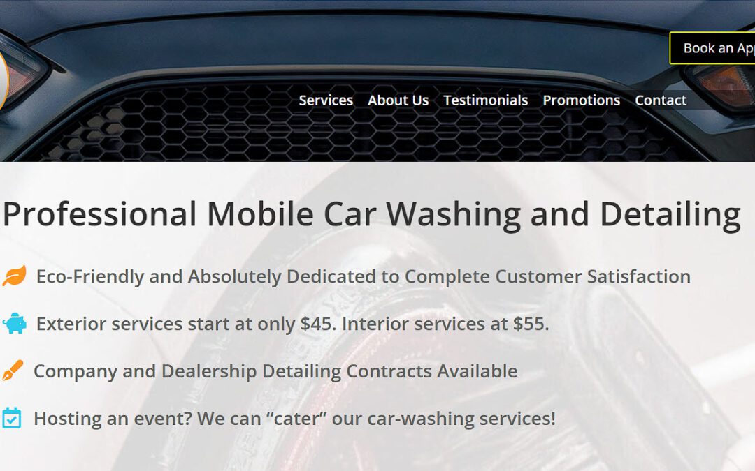 New WordPress Website for Mobile Automobile Detailing Service